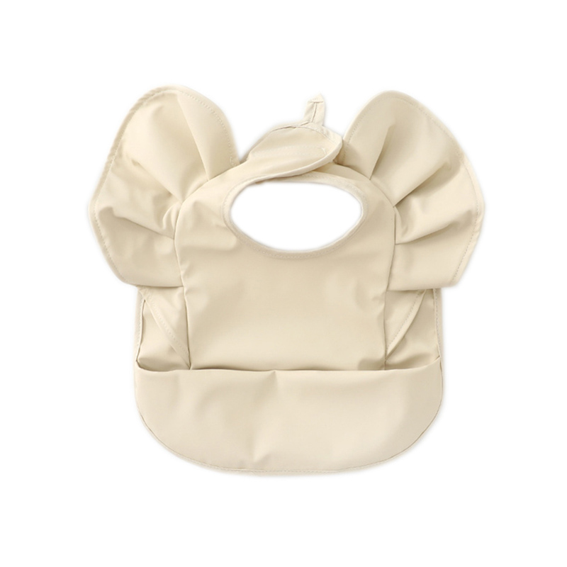 Babero de PU premium con diseño de volantes