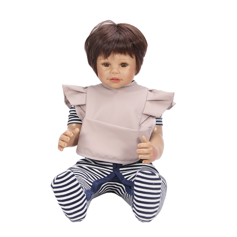 Babero de PU premium con diseño de volantes