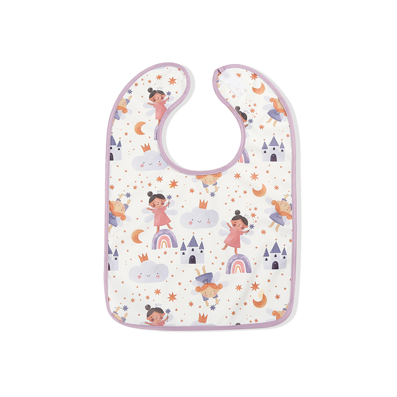 Babero de bebé de PU impermeable con estampado de pájaros