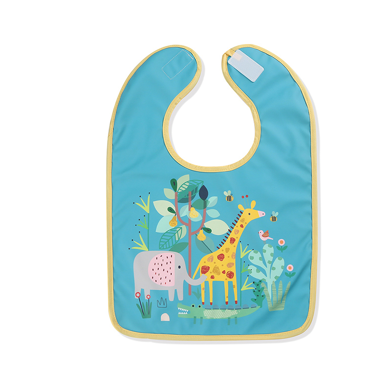 Babero de bebé de PU impermeable con estampado de pájaros