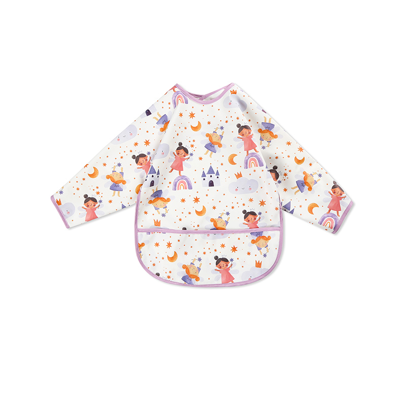 Babero de manga impermeable con estampado de abejas