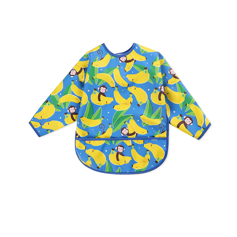 Babero de manga impermeable con estampado de abejas