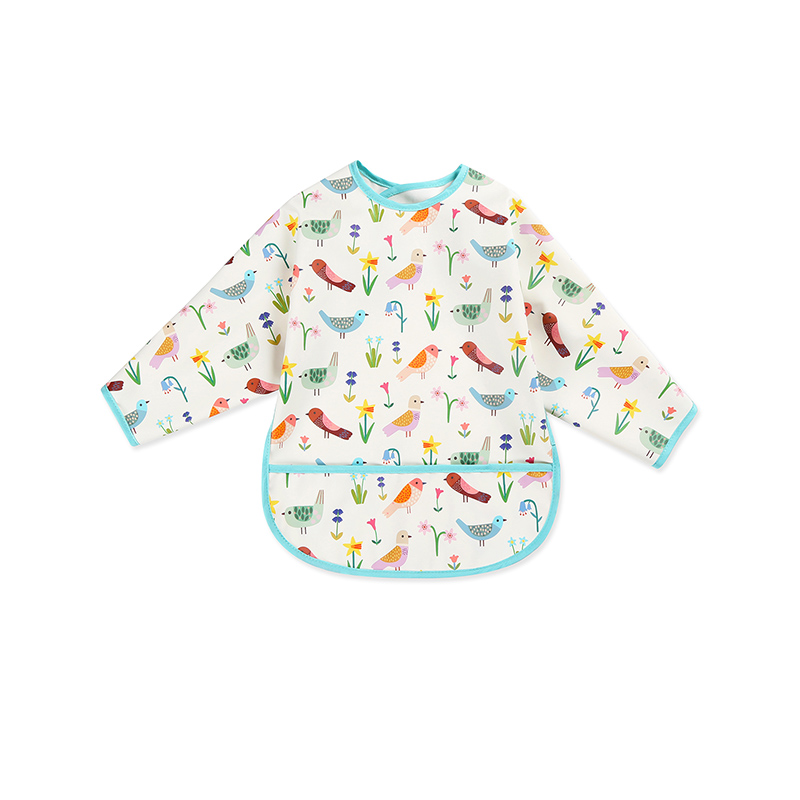 Babero de manga impermeable con estampado de abejas