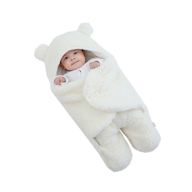Manta de felpa para bebé estilo oso