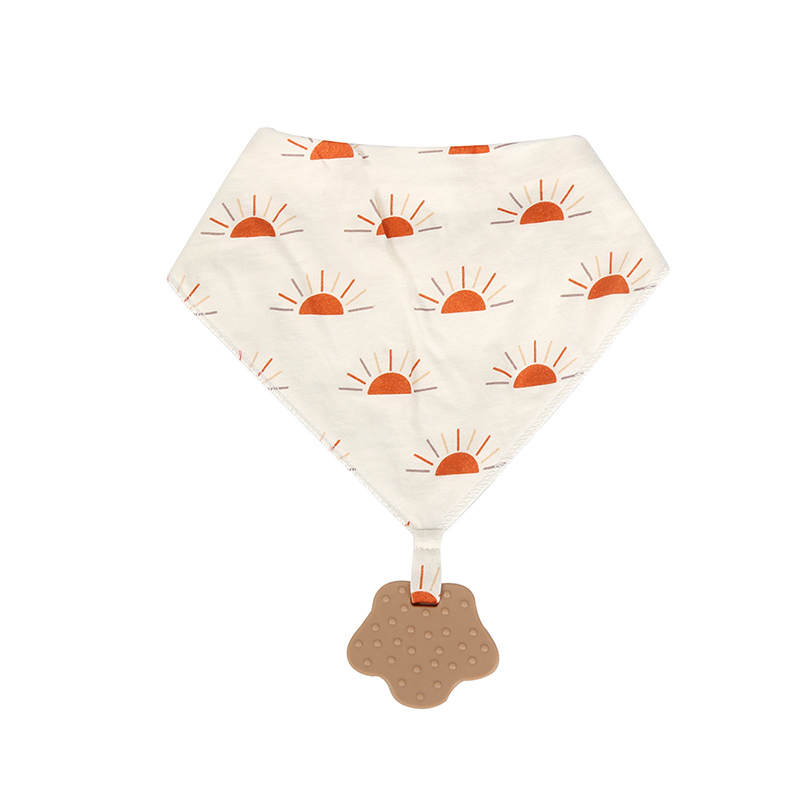 Juego de babero para bebé con mordedor de bandana