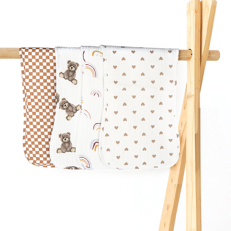 Juego de paños para eructar para bebés Muslin