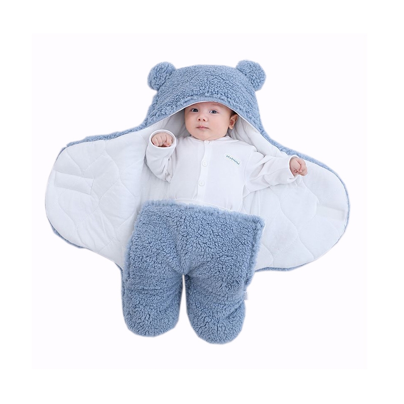 Manta de felpa para bebé estilo oso