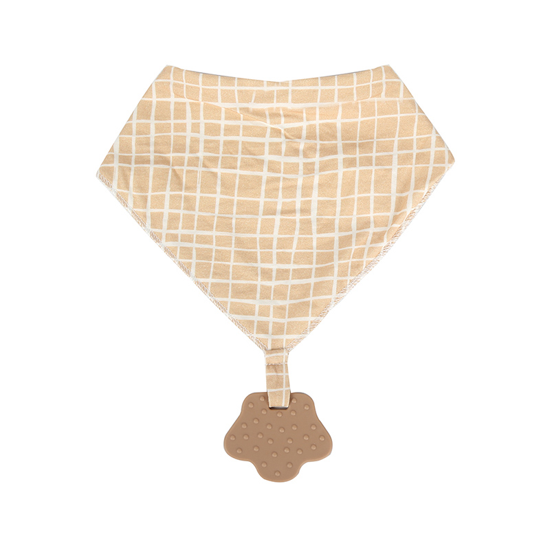 Juego de babero para bebé con mordedor de bandana