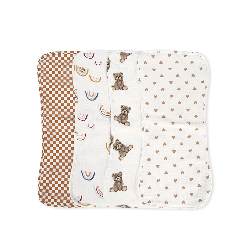 Juego de paños para eructar para bebés Muslin