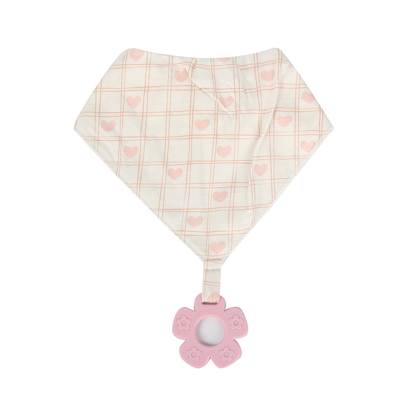Juego de babero para bebé con mordedor de bandana