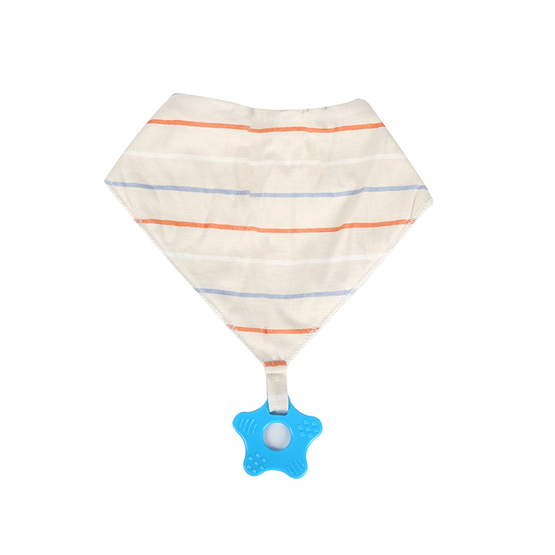 Juego de babero para bebé con mordedor de bandana