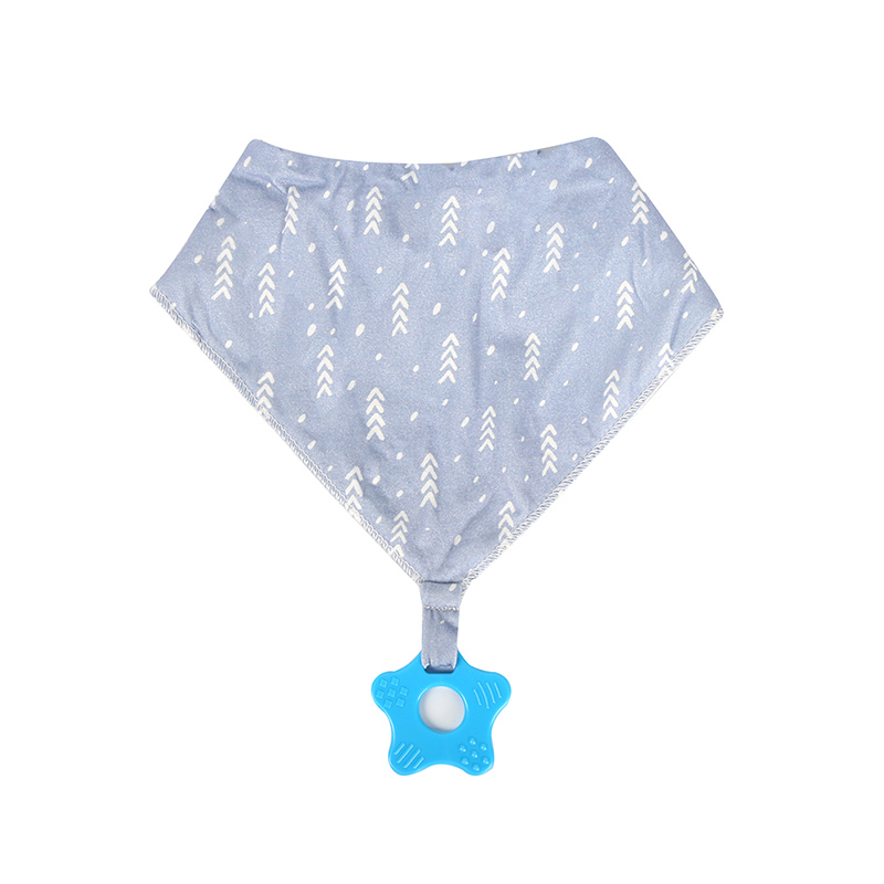 Juego de babero para bebé con mordedor de bandana