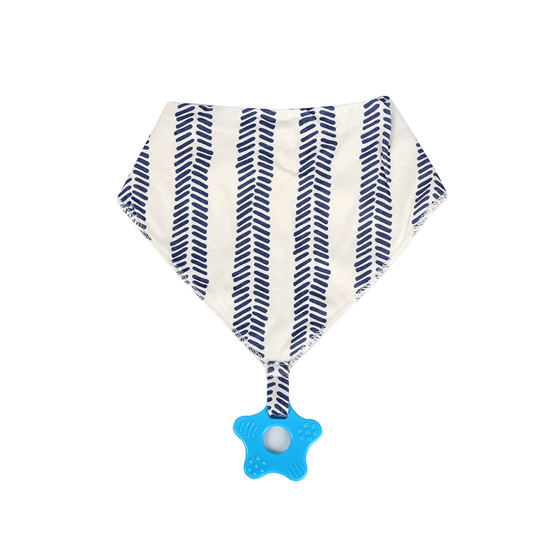 Juego de babero para bebé con mordedor de bandana