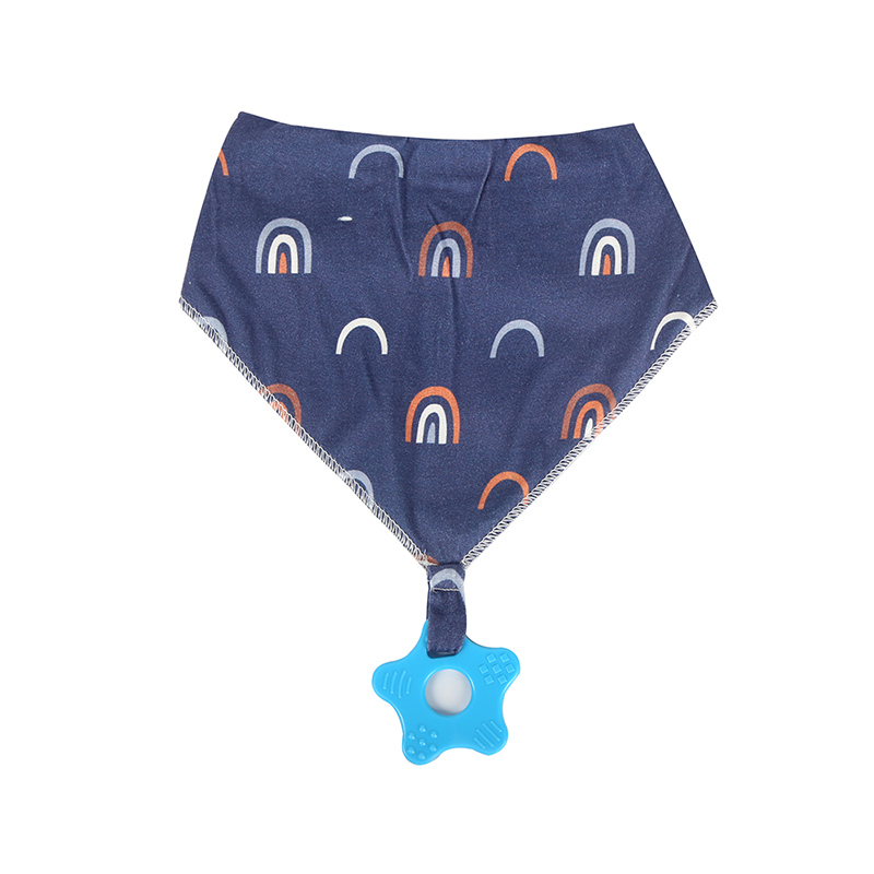 Juego de babero para bebé con mordedor de bandana