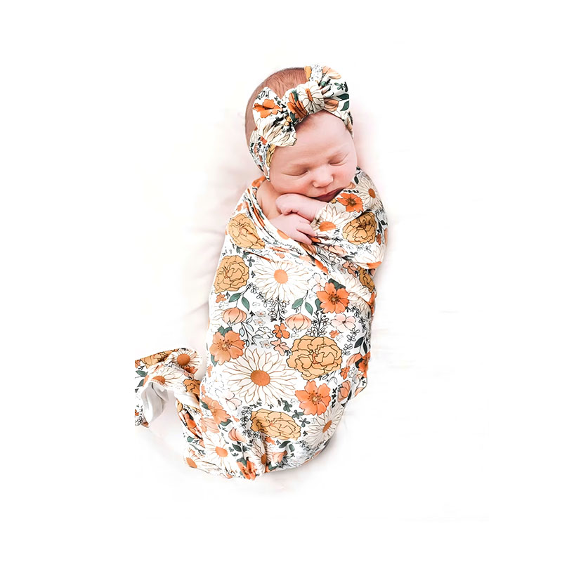 Manta elástica personalizada para envolver al bebé, envoltura suave de spandex para dormir para bebés