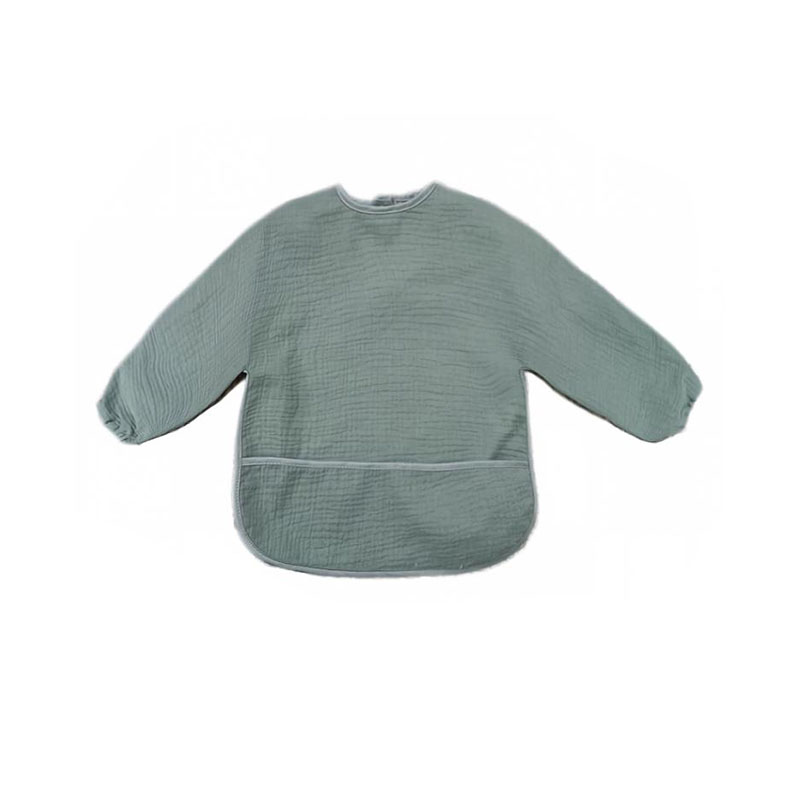 Babero de alimentación con manga impermeable Muslin