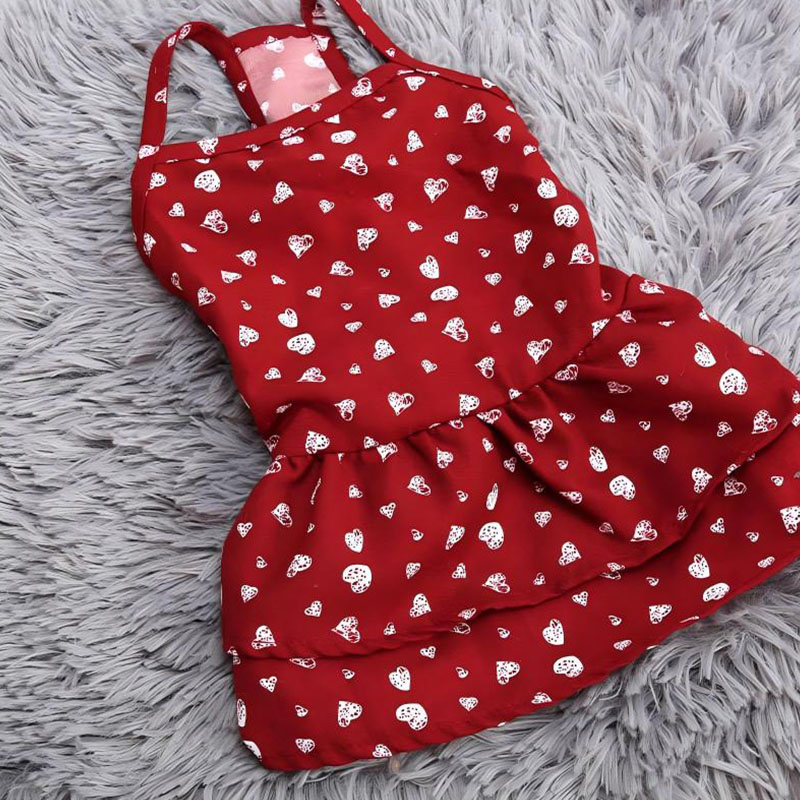 Vestido estampado para gatos, falda suave de gasa para mascotas