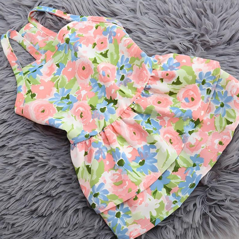 Vestido estampado para gatos, falda suave de gasa para mascotas