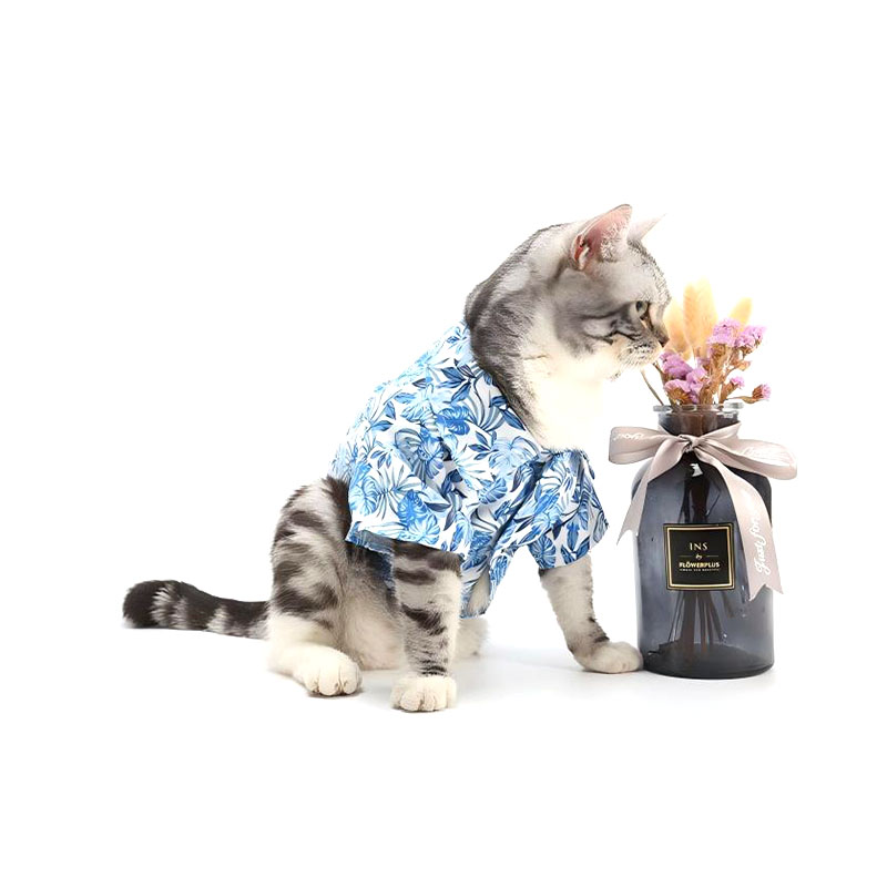 Camisa con estampado personalizado para gatos, piel de melocotón, ropa para mascotas