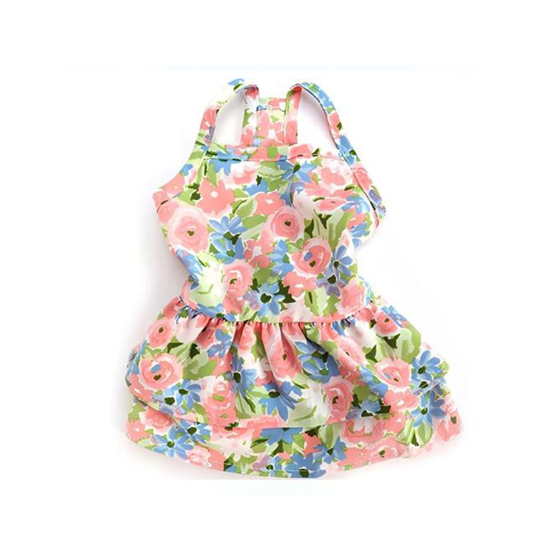 Vestido estampado para gatos, falda suave de gasa para mascotas