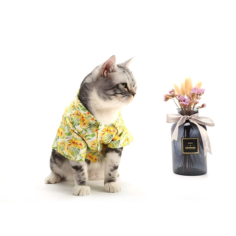 Camisa con estampado personalizado para gatos, piel de melocotón, ropa para mascotas