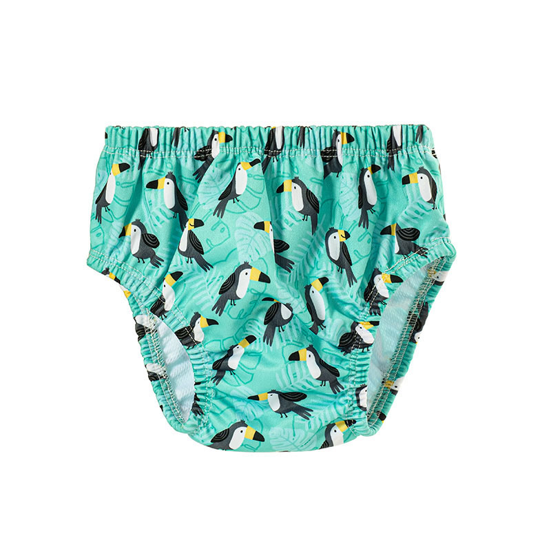Pañal de baño reutilizable con estampado tropical